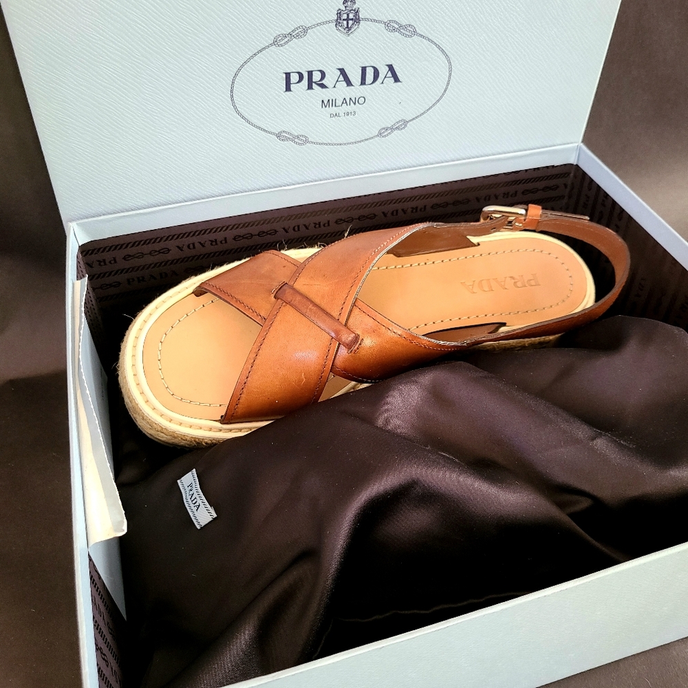 Prada Espadrille Platform Sandals - Picture 8 of 9